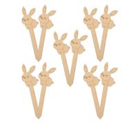 ULTECHNOVO 10 Pcs Easter Wooden Bookmarks Set with Rabbit Design, Blank Wood Page Dividers for DIY Coloring and Crafting, Easter Party Favor Book Labels for School and Home