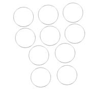 ULTECHNOVO 10 Pcs Hoop Rings Dream Catcher Round Dreamcatcher Crafts Steel Woman Wire Ring Cloth Silver