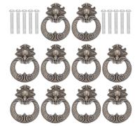 ULTECHNOVO 10 Pcs Zinc Alloy Cabinet Pulls Single Hole Classic Retro Design | Dresser and Wardrobe Use, Home Bedroom Furniture, Quick Installation, Not Easy to Deform