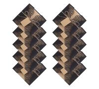 ULTECHNOVO 10 Sets Halloween Spider Web Party Invitation Cards with Envelopes, Black Paper Material, Hollow Design, Resistant to Damage for Celebration and Spider Party Supplies