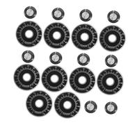 ULTECHNOVO 10 Sets Sturdy Potentiometer Knobs with Wear-resistant Scale Discs Inner Hole Control Knobs for Precise Audio Equipment Adjustment Easy Installation for Sound Systems and Volume