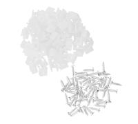 ULTECHNOVO 100 Pcs LED Light Strip Clips H-010 Type Fixed Clips for LED Light Strips 8-10mm Wide Made of Sturdy Pp and Iron for Safe and Stable Hold Suitable for Backyards and Shopping