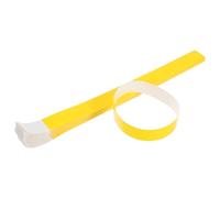 ULTECHNOVO 100pcs Adjustable Puppy Whelping Collars with Name Tags Lemon Yellow Comfortable Identification Bands for Newborn Pets Suitable for Various Breeds