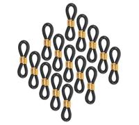 ULTECHNOVO 100pcs Black Adjustable Poultry Leg Bands for Chickens and Ducks, Soft and Gentle Rubber Metal Hobble Brace, Corrective Support Foot Rings for Newborn Birds and Quails