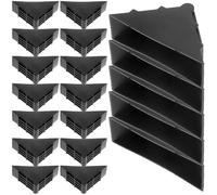 ULTECHNOVO 100pcs Black Plastic Picture Frame Corner Protectors, Convenient and Protective Edge Guards for Photo Albums, 50x50x18mm Packing Edge Protectors for Safe Shipping and Storage