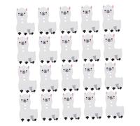 ULTECHNOVO 100pcs Cartoon Alpaca Wooden Buttons DIY Craft Wood Buttons for Sewing Clothes Hats Bags Decoration Cute Animal Pins for Notice Boards and Home Decor Safe Material