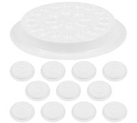 ULTECHNOVO 100pcs Disposable Eyelash Glue Holder Tray Flower Shape Lash Adhesive Pallet Pads for Professional Lash Extension Organization Mess- Portable Bulk Supply