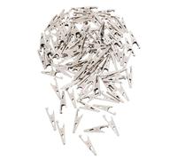 ULTECHNOVO 100pcs Metal Mini Alligator Clips with Spring Clamp, Reusable Electrical Test Leads Clips for Circuit Connections and DIY Crafts, Suitable for Photo Holders and Home Décor