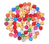 ULTECHNOVO 100pcs Small Colored Metal Bells for Crafts DIY Christmas Decorations Delicate Jingle Bells Keychain Accessories Festive Hanging Ornaments for Holiday Party Decor