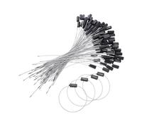 ULTECHNOVO 100pcs Tamper Security Cable Seals with Steel Wire for Shipping and Truck Trailers Self-Locking Anti-Tamper Tags for Oil Tanks and Container Freight Black Pull Tight Seals