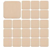 ULTECHNOVO 100pcs Unfinished Wooden Square Chips for DIY Crafts and Handicrafts, Drillable and Suitable for Writing, Natural Khaki Wood Pieces for Home Decor and Creative Projects