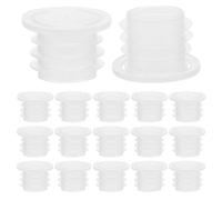 ULTECHNOVO 100pcs White Plastic Bottle Caps with Pe Inner Seal Plug, Leak-Proof Pull Ring Wine Stoppers, Reusable Bottle Lids for Milk, Beer, and Spirits Storage