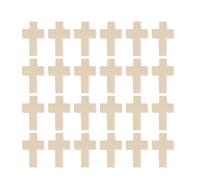 ULTECHNOVO 100pcs Wooden Cross Pendants for Necklace Stringing, Lightweight | Dyed Polished Finish, DIY Jewelry Making Supplies, Portable Wooden Accessories, Birthday Use, Bracelet Projects