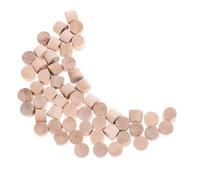 ULTECHNOVO 100Pcs Wooden Hole Plugs Flat Button Top Furniture Replacement Pocket Hole Caps for Screw Covering Woodworking Decorative
