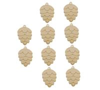 ULTECHNOVO 100pcs Wooden Xmas Pine Cone Pendants DIY Coloring Christmas Tree Decorations Graffiti Set for Home Holiday Craft