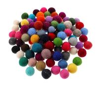 ULTECHNOVO 100pcs Wool Felt Balls DIY Craft Supplies for Hairpin Making Garland Decoration and Handmade Accessories Lovely Soft Wool Knitting Balls for Creative DIY Projects