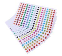 ULTECHNOVO 100sheets Dot Stickers Shiny Adhesive Coding Labels Small Round Stickers for Office Classroom DIY Project Use Colorful Circle Markers for Classification