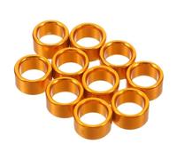 ULTECHNOVO 10pcs Aluminium Leg Rings for Pigeons and Doves, Golden Bird Identification Bands for Training and Health, Sturdy Lightweight Bird Foot Rings for Versatile Use