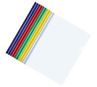 ULTECHNOVO 10pcs Assorted Colour Plastic File Folders with Draw Rods for Organizing Work Areas, Convenient to Carry, Large Capacity A4 Document Organizers for Teachers and Random Color