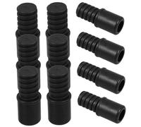 ULTECHNOVO 10pcs Black Abs Threaded Broom Handle Tips Replacement End Caps for Mop Poles and Extension Rods Compatible with Various Cleaning Tools Secure and Wear-Resistant Accessories for