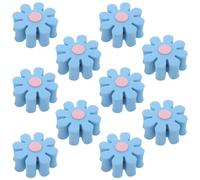ULTECHNOVO 10pcs Blue Car Antenna Flower Topper Set Eva Material, Uv-resistant, Easy Installation Novelty Floral Theme Automotive Antenna Accessories for Car Exterior and Roof Decoration
