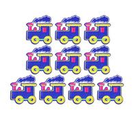 ULTECHNOVO 10pcs Embroidered Patches Cartoon on Patches Lovely Train Pattern Non-Woven Fabric for Mending Clothes Cover Broken Holes Birthday Arts Craft Project Making