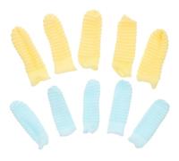 ULTECHNOVO 10pcs Finger Sleeve Toothbrush Dog Toothbrush Small Breed Dogs Polyester Removable Grime Reducing Tartar Build-up Assorted Colors Dental Care for Pets