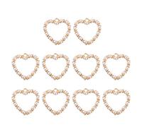ULTECHNOVO 10pcs Golden Alloy Charms Pearl and Crystal, Creative Delicate DIY Jewelry Pendants for Making Keychains and Hair Ornaments, Not Easy to Break Or Fade