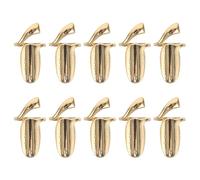 ULTECHNOVO 10pcs Golden Alloy Fingernail Covers for Women Retro Style Reusable Nail Cap Rings with Adjustable Open Design Easy to Clean Fingertip Nail Protection for Social Events