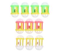 ULTECHNOVO 10pcs Interactive Cat Teasers for Kittens and Cats, Portable Plastic with Flexible Design and Safe Material, for Indoor Play and Exercise with Random Color Chimes