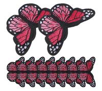 ULTECHNOVO 10pcs Iron-on Butterfly Cloth Patches for DIY Projects, Embroidered Polyester Fabric Appliques with Unique Design and Vibrant Visual Impact, for Accessories and Bags Decoration