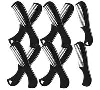 ULTECHNOVO 10pcs Mens Beard Comb Set Compact Plastic Mustache Grooming Tools Retro Special Design Easy to Carry Pocket Hair Combs for Men Beard Styling