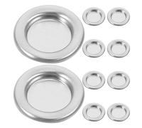 ULTECHNOVO 10Pcs Metal Incense Tray Tower Incense Holder Tray for Cones and Sticks Decorative Burner Plate for Home Office Travel Silver Aluminium Alloy