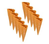 ULTECHNOVO 10pcs Miniature Ice Cream Cone Charms DIY Crafting Accessories for Phone Case Decor Wear-resistant Material Creative Craft Supplies for Unique Handmade Projects and Hair Ornaments