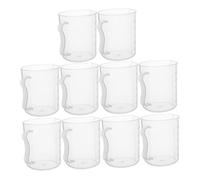 ULTECHNOVO 10pcs Plastic Measuring Jugs Large Capacity with Clear Scale for Accurate Liquid Measurement Graduated Mixing Cups for Kitchen Laboratory Baking and Outdoor Use