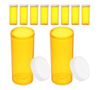 ULTECHNOVO 10pcs Plastic Pill Organizer Bottles for Supplements and Pills Lightweight Pp Material with Categorization for Home and Travel Medication Storage