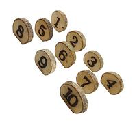 ULTECHNOVO 10pcs Rustic Wedding Table Numbers Wood Slice Decor for Reception Vintage Place Cards Reusable Wedding Decorations for Guests and Event Planning