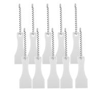 ULTECHNOVO 10Pcs Sticker Scraper Plastic Portable Scraper Tool for Lottery Ticket Scraping Removable Label Remover with Keychain for Lottery Store Use