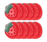 ULTECHNOVO 10pcs Strawberry Buttons Plastic Cute Cartoon Novelty Button Pins Adorable Strawberry Decoration Easy to Clean for Clothing DIY Jewelry Making