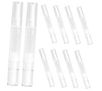 ULTECHNOVO 10pcs Transparent Twist Lip Gloss Dispenser Tubes with Soft Brush Tip Refillable Empty Cosmetic Applicator Pens for Lip Balm Nail Oil Essential Oils Travel and Home Use