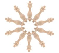 ULTECHNOVO 10pcs Unpainted Wooden Baluster Roman Column Post Solid Wood Classical Decorative Columns Enhance Aesthetic Appeal Protect Pedestrians Small Bridge Parks