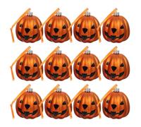 ULTECHNOVO 12 Pcs Halloween Baubles for Tree, Funny Mini Pumpkin Decorations - Hanging Balls for Tree, Indoor/Outdoor Halloween Decor 1.97 Inch