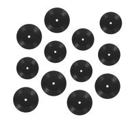 ULTECHNOVO 12 Pcs Miniature Vinyl Records Realistic Dollhouse Accessories for Home Decor Record Models Cozy Touch for Miniature Scenes