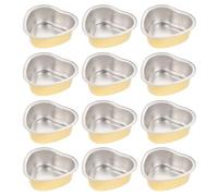 ULTECHNOVO 12pcs Aluminum Foil Wax Melting Bowls for Wax Melt Dish Replacement Large Capacity and Sturdy Design Suitable for Removing Hair of Face and Underarm Compatible with Warmers