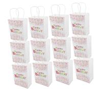 ULTECHNOVO 12pcs Cartoon Birthday Favor Bags Creative Paper Treat Pouches for Lightweight and Sturdy Goodie Bags for Parties for Candy Cookies and Snacks