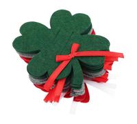 ULTECHNOVO 12pcs Christmas Four Leaf Clover Wallets Red Green Gray Small Cash and Business Card Holders Cute Money Clip for Birthday Party Gift Portable and Festive Design for Travel and