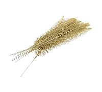 ULTECHNOVO 12pcs Christmas Glitter Powder Simulated Leaves Artificial Gold Foliage for Wreaths Tree Decoration and Festival Adornment High Realism Color for Holiday DIY