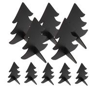 ULTECHNOVO 12pcs Christmas Tree Mini Chalkboard Signs Double Sided Wooden Message Boards for Weddings Kitchen Party Food Labels Rustic Holiday Decor
