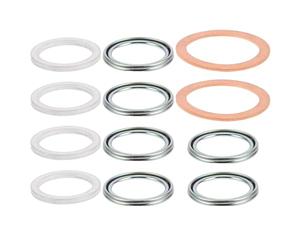 ULTECHNOVO 12pcs Differential and Transfer Case Oil Seal Gasket Kit, Rear Axle Differential Fill Plug Washer for Transmission Drain Plug Replacement, Automotive Transmission Gaskets
