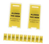 ULTECHNOVO 12pcs Mini Note Holder Clips for Desk Stable Paper Memo and Receipt Holder with Funny Warning Sign Design Creative Office Decor for Workspace Journals and Table Organization